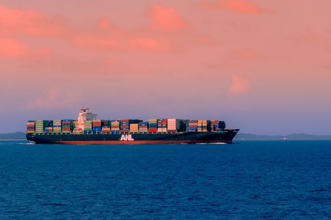 Trade containers ship cargo